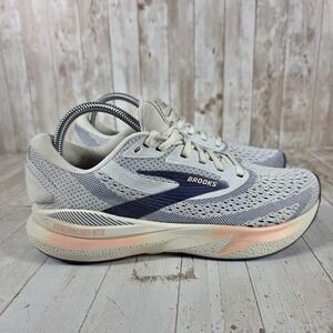 Brooks Adrenaline GTS 24 Womens Running Shoes Grey Navy 1204261B140 Size 8.5 B